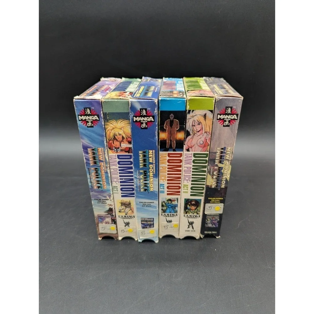 Dominion Tank Police + New Dominion Tank Police Complete Anime VHS Set Lot
